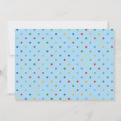 バグ バースデー フォト かわいい カラフル バグ パーティー 招待状 (裏面)