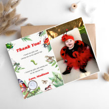バグ&昆虫ヴィンテージ誕生日サンキューカード