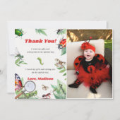 バグ&昆虫ヴィンテージ誕生日サンキューカード 招待状 (正面)