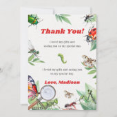 バグ&昆虫ヴィンテージ誕生日サンキューカード 招待状 (正面)
