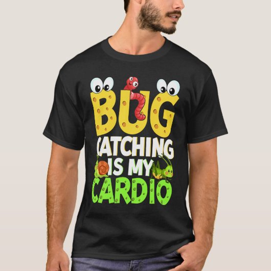 バグ 昆虫 科学 バグ捕りは私の有酸素運動 21 Tシャツ (正面)