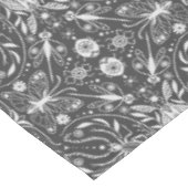 バグ、白の黒のオフ テーブルクロス (アングル)