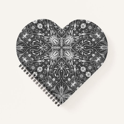 バグ、白の黒のオフ ノートブック (正面)