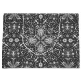 バグ、白の黒のオフ ラージペーパーバッグ (正面)