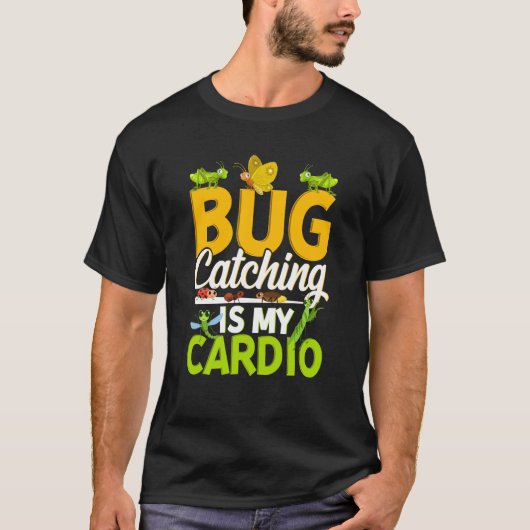 バグ 虫 科学 虫捕りは私の有酸素運動 12 Tシャツ (正面)