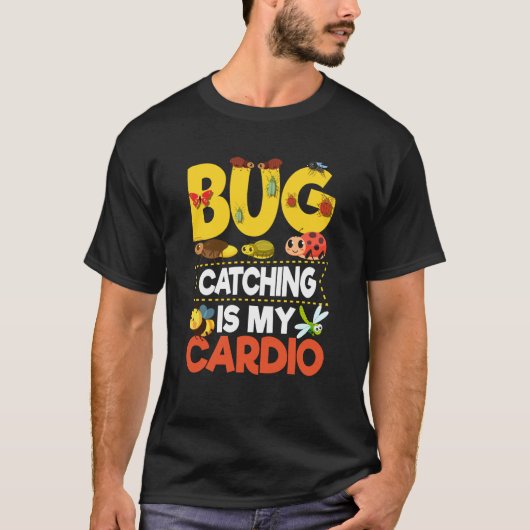 バグ 虫 科学 虫捕りは私の有酸素運動 7 Tシャツ (正面)
