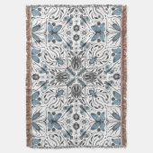 バグ、黒と青 スローブランケット (正面縦)