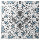 バグ、黒と青 タイル (正面)