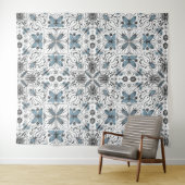 バグ、黒と青 タペストリー (インサイチュ(横))