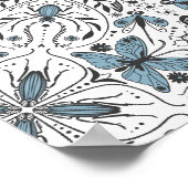 バグ、黒と青 ポスター (角)