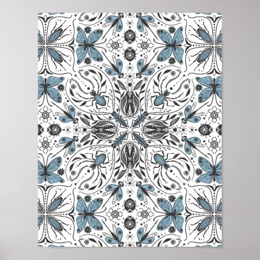 バグ、黒と青 ポスター (正面)