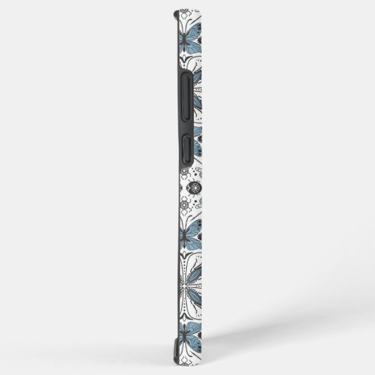 バグ、黒と青 SAMSUNG GALAXYケース (右側面)