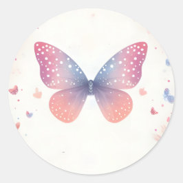 バグBohoソフトグローライブバタフライベビーシャワー ラウンドシール