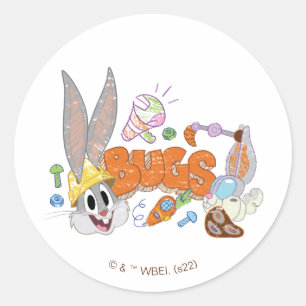バグBUNNYビルダー™ バグズバニー™スケッチアート ラウンドシール