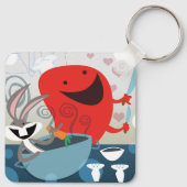 バグBUNNY™とゴッサマーお洒落の食事の準備 キーホルダー (裏面)