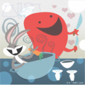 バグBUNNY™とゴッサマーお洒落の食事の準備 シール (正面)