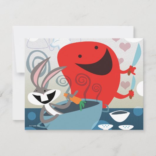 バグBUNNY™とゴッサマーお洒落の食事の準備 ノートカード (正面)