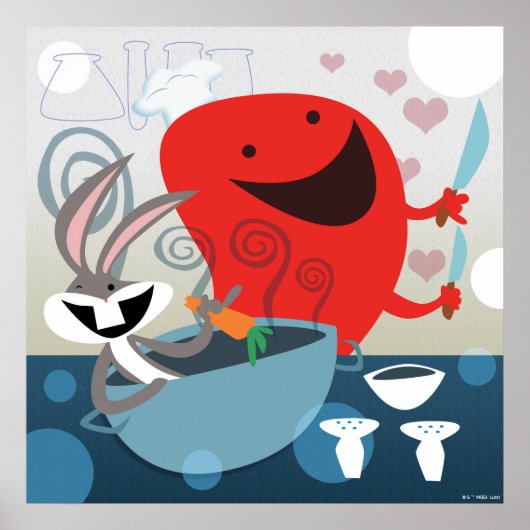 バグBUNNY™とゴッサマーお洒落の食事の準備 ポスター (正面)