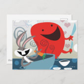 バグBUNNY™とゴッサマーお洒落の食事の準備 ポストカード (正面/裏面)