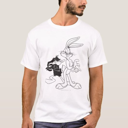 バグBUNNY™とダフィーDUCK™ Tシャツ (正面)