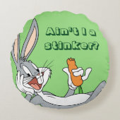 バグBUNNY™の食べニンジン横 ラウンドクッション (正面)