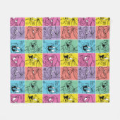 バグBUNNY™カラーブロック式 フリースブランケット (正面(横))