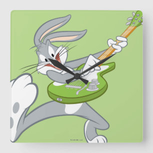 バグBUNNY™ギターのロッキング スクエア壁時計