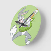 バグBUNNY™ギターのロッキング ラウンド壁時計 (傾斜)