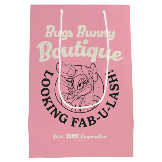 バグBUNNY™ブティック – Fab-U-Lashを探して！ ミディアムペーパーバッグ (裏面)