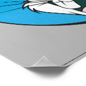 バグBUNNY™レトロブルーパッチ ポスター (角)