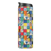 バグBUNNY™名カラフル前と顔市松模様に タンブラー (回転右)