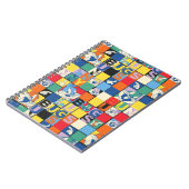 バグBUNNY™名カラフル前と顔市松模様に ノートブック (左側)