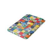 バグBUNNY™名カラフル前と顔市松模様に バスマット (アングル)