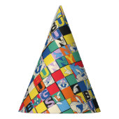 バグBUNNY™名カラフル前と顔市松模様に パーティーハット (左)