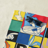 バグBUNNY™名カラフル前と顔市松模様に ビーチタオル (インサイチュ)