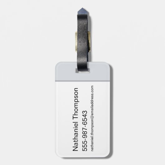 バグBUNNY™式ブロック ラゲッジタグ (裏面縦)