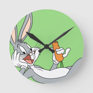 バグBUNNY™横倒しの食べ物 ラウンド壁時計