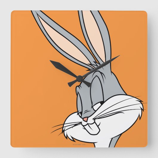 バグBUNNY™横目 スクエア壁時計 (正面)