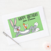 バグBUNNY™横 |ハッピーバースデー 長方形シール (封筒)