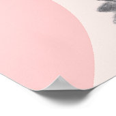 バグBUNNY™薄いピンク ポスター (角)