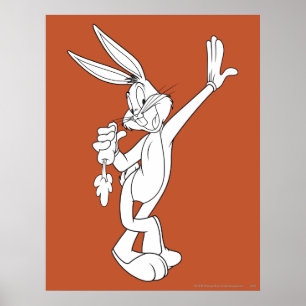 バグBUNNY™食べ物のニンジン ポスター