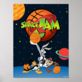 バグBUNNY™、DAFFY DUCK™、およびTAZ™宇宙JAM™ロゴ ポスター (正面)