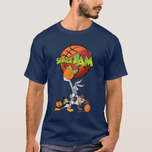 バグBUNNY™、DAFFY DUCK™、およびTAZ™宇宙JAM™ロゴ Tシャツ