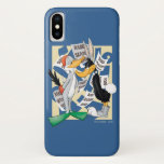 バグBUNNY™ & DAFFY DUCK™狩りシーズン準備完了 iPhone X ケース<br><div class="desc">BUGS BUNNY™は鴨の格好をし、DAFFY DUCK™はウサギの格好をして、さまざまな「ラビットシーズンオープン」や「ダックシーズンオープン」のポスターに囲まれのまわりにた。</div>