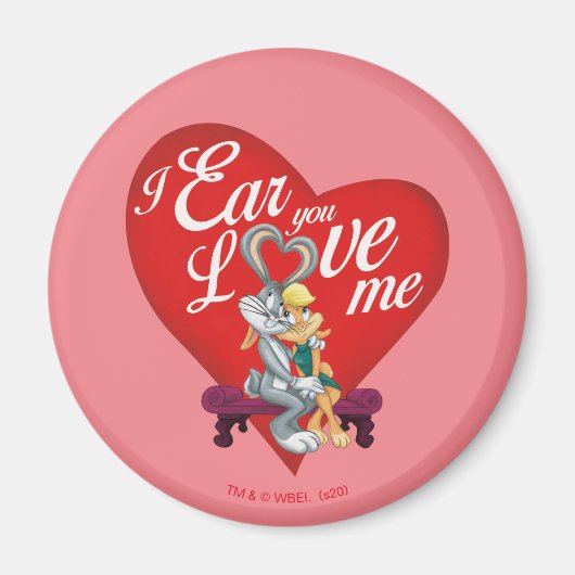 バグBUNNY™ & Lola Bunny - I Ear You Love Me マグネット (正面)