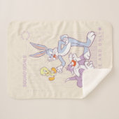 バグBUNNY™、TWETY™、SYLVESTER™分隊ゴール シェルパブランケット (正面(横))