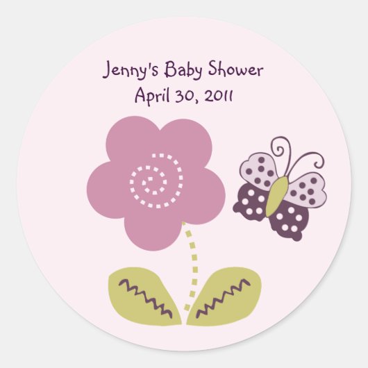 バグLove/ラディバグ/バタフライ2シール/ラベル/シール ラウンドシール (正面)