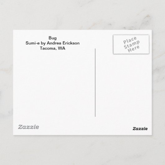 バグSumi-e by Andrea Erickson ポストカード (裏面)