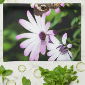 バケエ蝶の紫色の花 キッチンタオル (折り畳み)