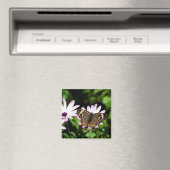 バケエ蝶の紫色の花 マグネット (インサイチュ (食洗機))